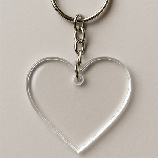 Acrylic Customised Heart Keychain