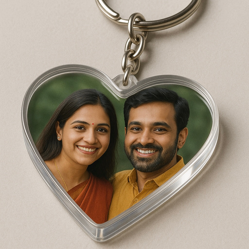 Acrylic Customised Heart Keychain