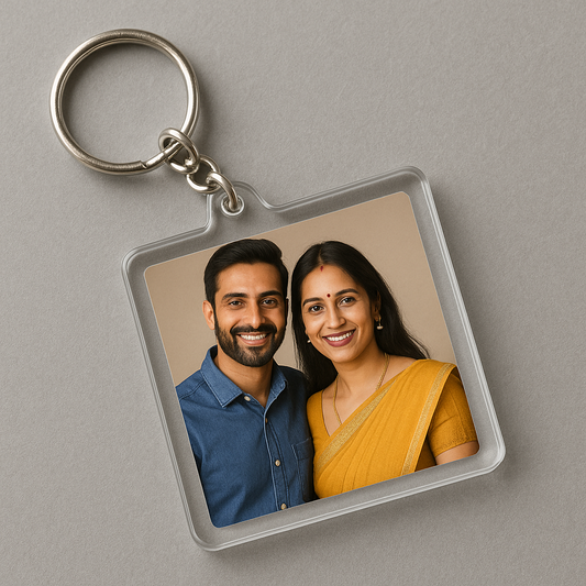 Acrylic Square Customised Keychain