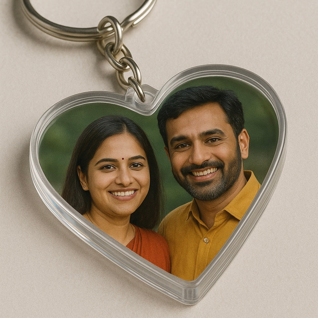 Acrylic Customised Heart Keychain