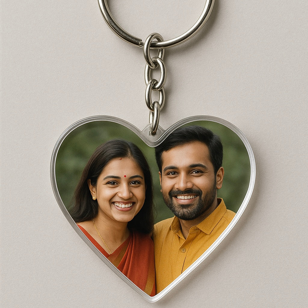 Acrylic Customised Heart Keychain
