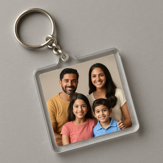Acrylic Square Customised Keychain