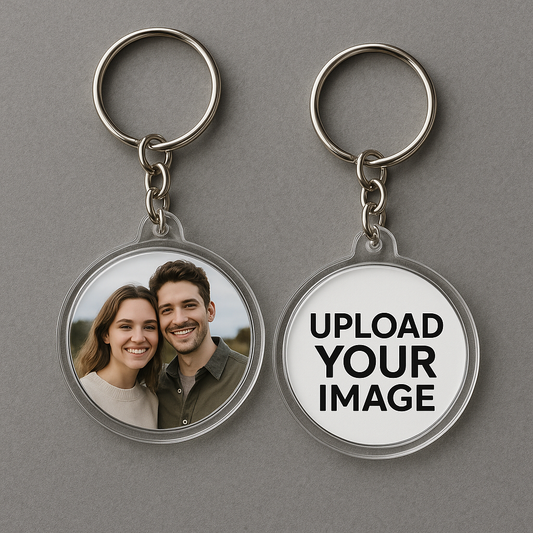 MDF Wooden Round Keychain With Custom Photo (one side only)
